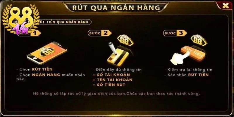 Hướng dẫn rút tiền 88Vin nhanh chóng